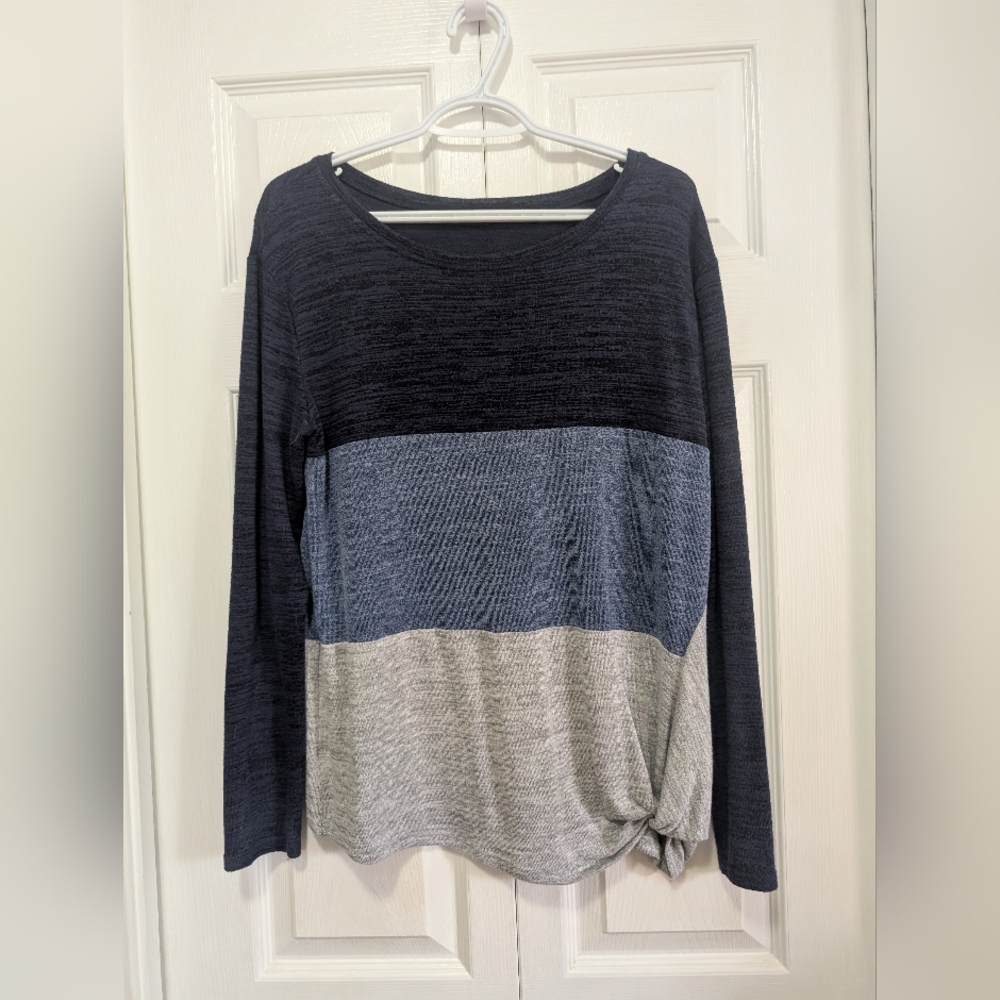 Colorblock Long Sleeve Women's Top